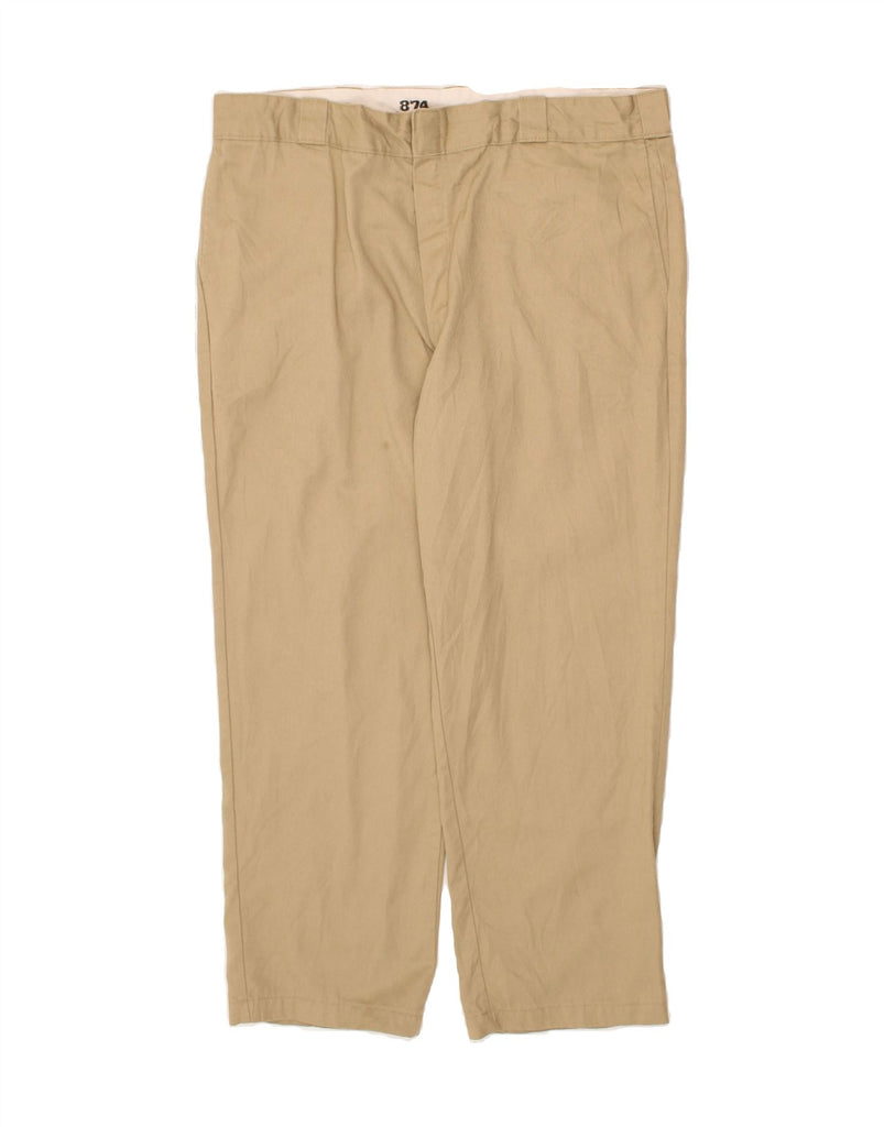 DICKIES Mens 874 Original Fit Straight Chino Trousers W40 L30 Beige Cotton | Vintage Dickies | Thrift | Second-Hand Dickies | Used Clothing | Messina Hembry 