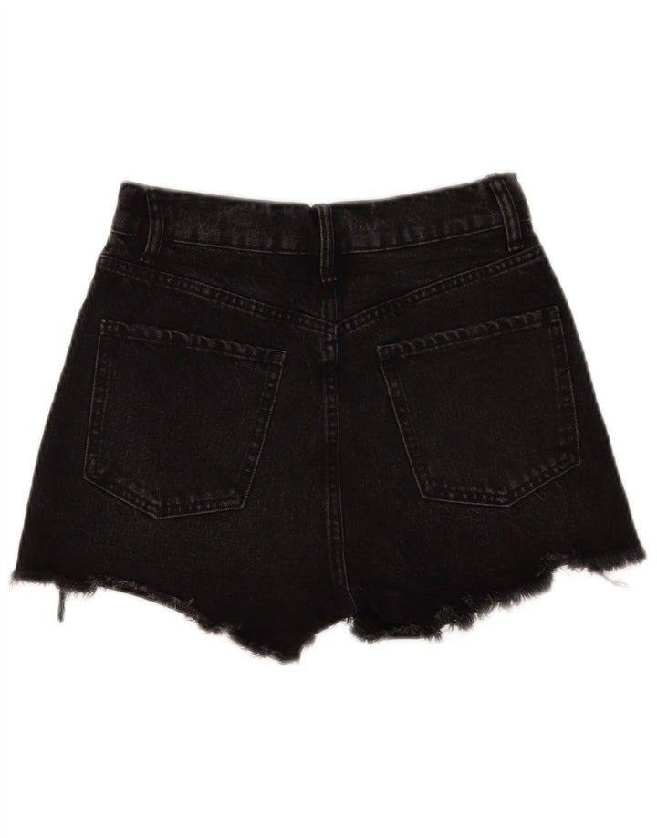 Zara Womens Denim Shorts EU 34 2XS W24 Black
