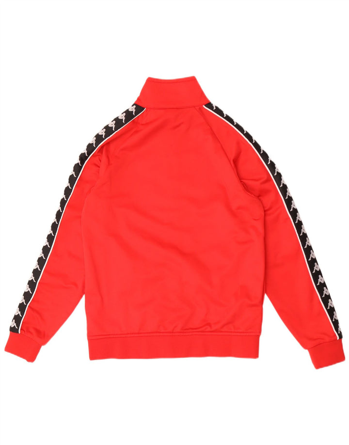 KAPPA Mens Graphic Tracksuit Top Jacket Small Red Colourblock Polyester