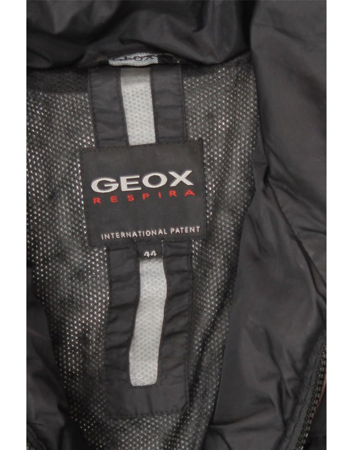 Geox Womens Padded Coat IT 44 Medium Black Polyester Winter
