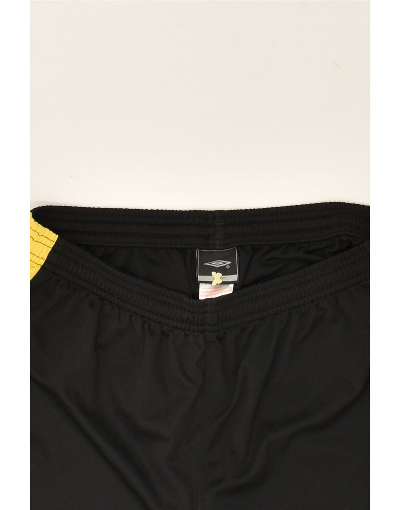 UMBRO Womens Sport Shorts XL Black Colourblock Polyester Vintage Umbro and Second-Hand Umbro from Messina Hembry 