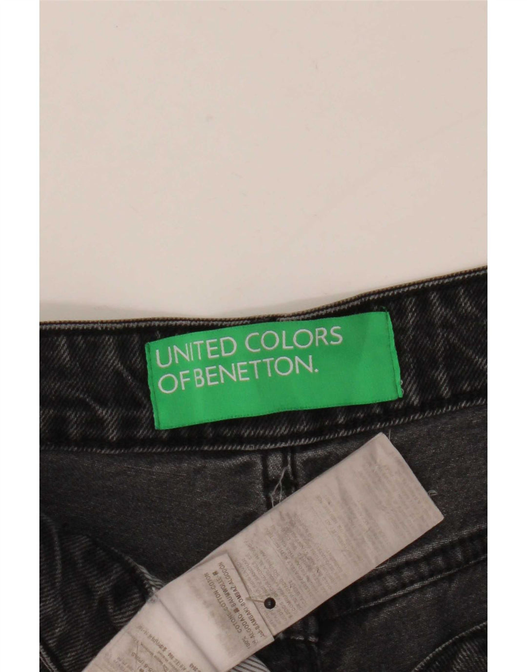 Benetton Womens Tapered Jeans W30 L27 Grey Cotton