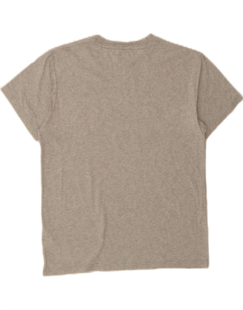 TOMMY HILFIGER Mens Graphic T-Shirt Top Medium Grey Colourblock Vintage Tommy Hilfiger and Second-Hand Tommy Hilfiger from Messina Hembry 