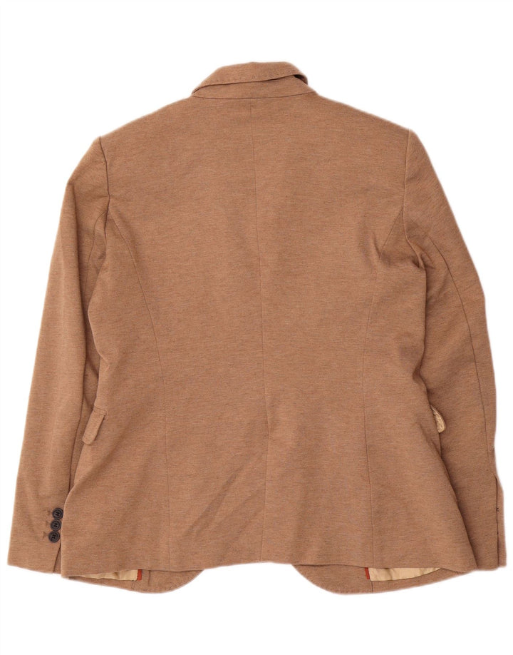 Zara Womens 1 Button Blazer Jacket UK 18 XL Beige