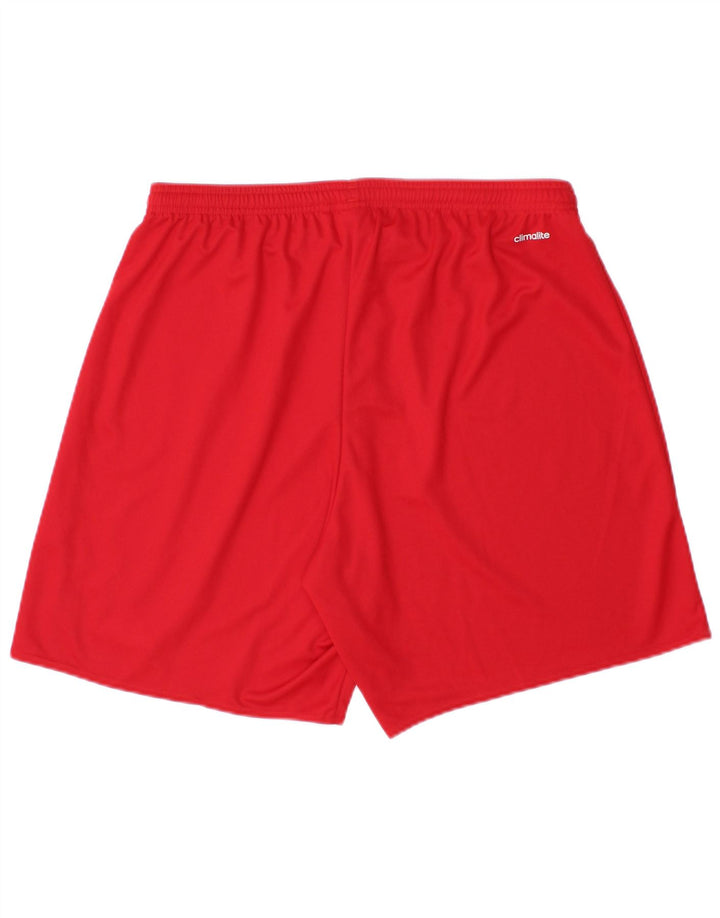 Adidas Mens Climalite Sport Shorts Large  Red Polyester