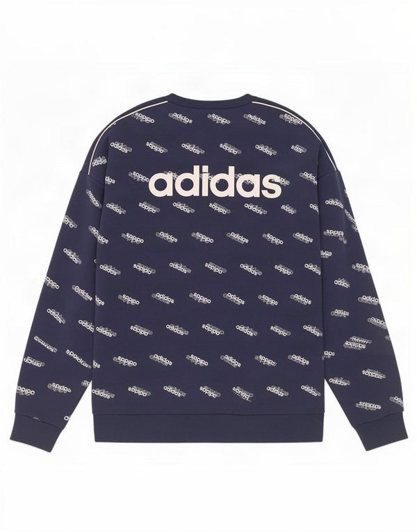 Adidas Mens Graphic Sweatshirt Jumper Medium Navy Blue Cotton