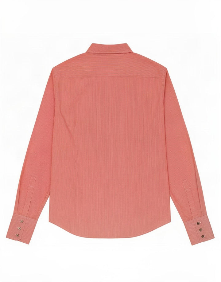 Blunauta Womens Shirt IT 44 Medium Red Pinstripe Cotton