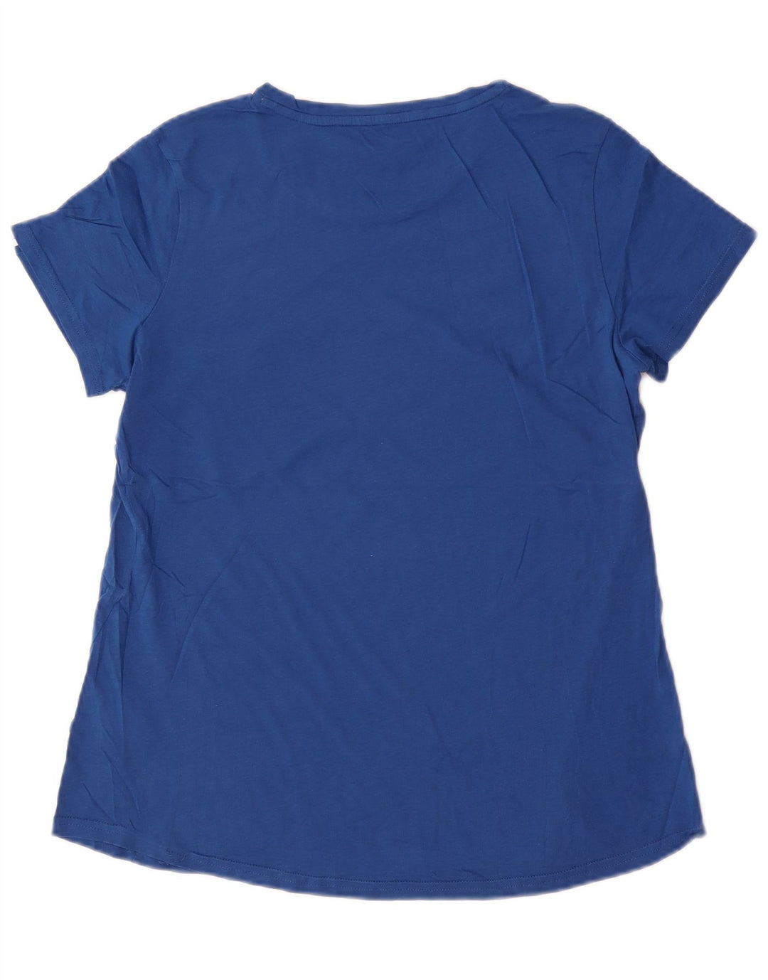 Puma Womens Graphic T-Shirt Top UK 14 Medium Blue Cotton