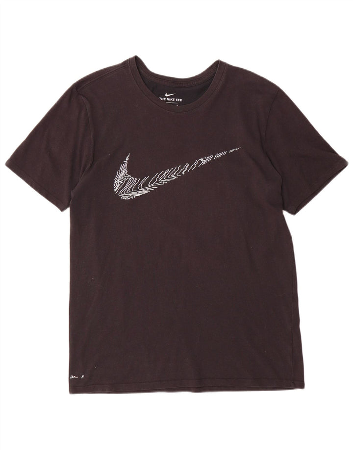 NIKE Mens Athletic Cut Graphic T-Shirt Top Medium Black