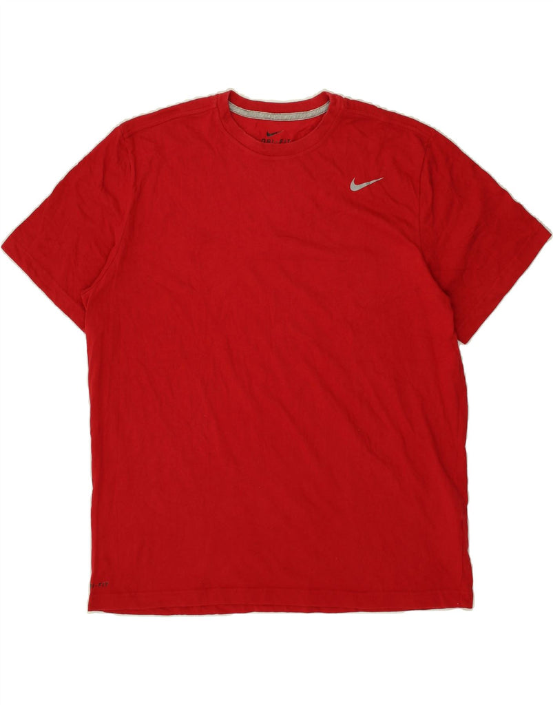 NIKE Mens Dri Fit T-Shirt Top XL Red Cotton | Vintage Nike | Thrift | Second-Hand Nike | Used Clothing | Messina Hembry 
