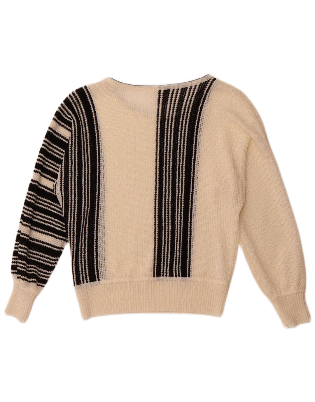 BODE Womens Boat Neck Jumper Sweater EU 40 Medium Off White Striped