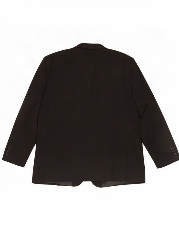 Marks & Spencer Mens 2 Button Blazer Jacket UK 52 3XL Black Polyester