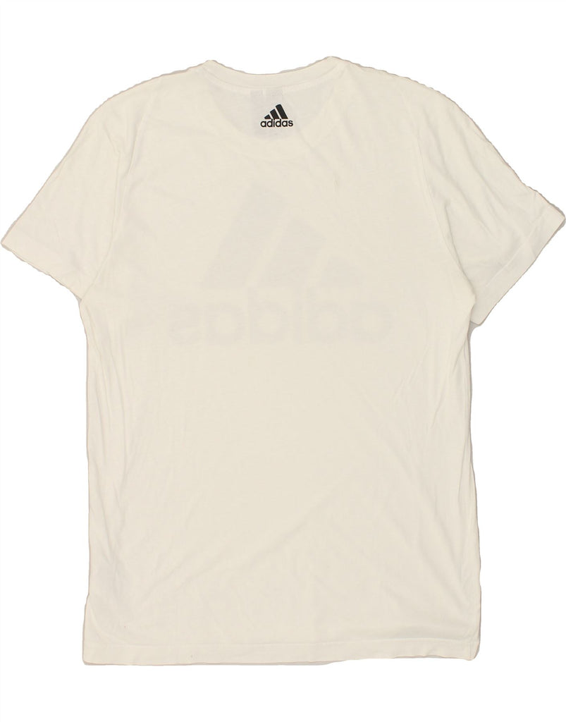 ADIDAS Mens Graphic T-Shirt Top Medium White Cotton | Vintage Adidas | Thrift | Second-Hand Adidas | Used Clothing | Messina Hembry 