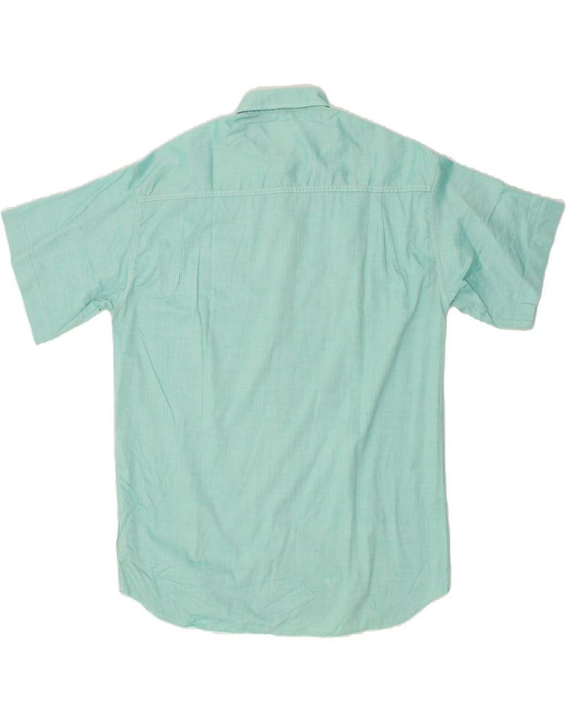 ARMATA DI MARE Mens Short Sleeve Shirt Large Turquoise | Vintage Armata Di Mare | Thrift | Second-Hand Armata Di Mare | Used Clothing | Messina Hembry 