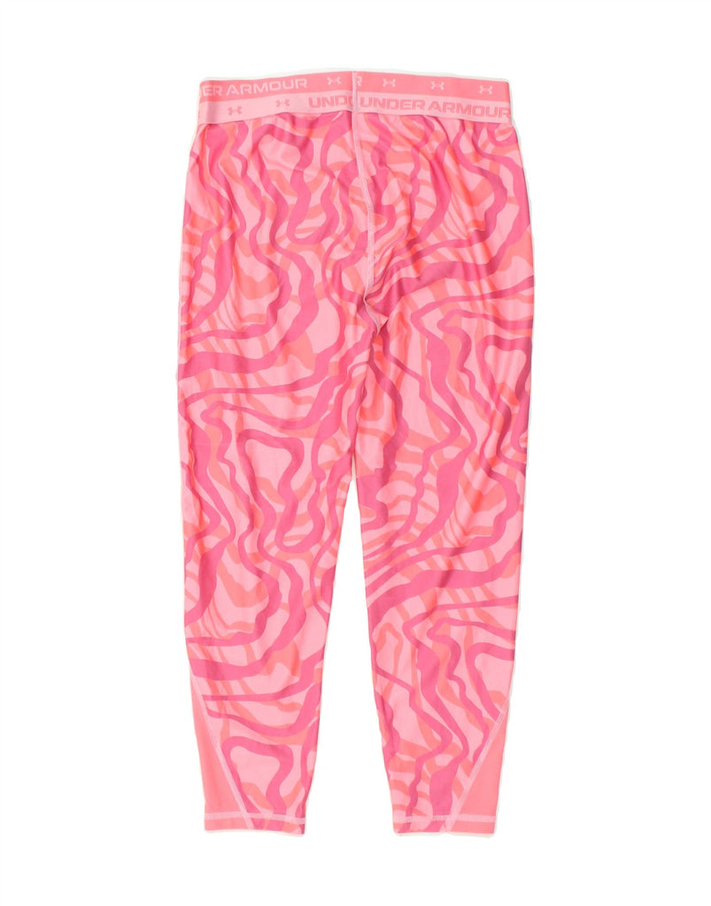 UNDER ARMOUR Girls Abstract Pattern Leggings 14-15 Years Large Pink | Vintage Under Armour | Thrift | Second-Hand Under Armour | Used Clothing | Messina Hembry 