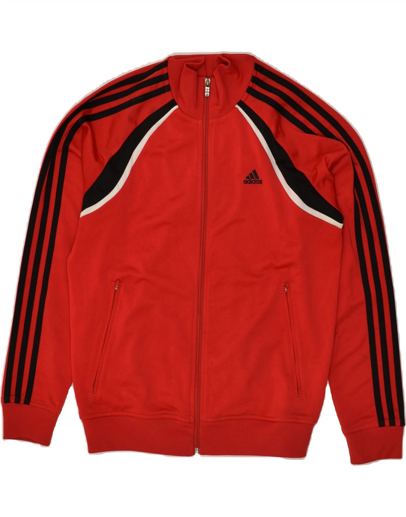 ADIDAS Boys Tracksuit Top Jacket 13-14 Years Red Polyester | Vintage Adidas | Thrift | Second-Hand Adidas | Used Clothing | Messina Hembry 