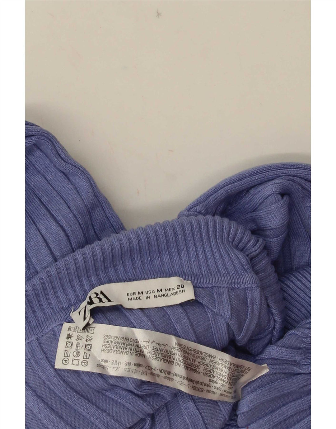 Zara Womens Crop Oversized Roll Neck Jumper Sweater UK 12 Medium Purple