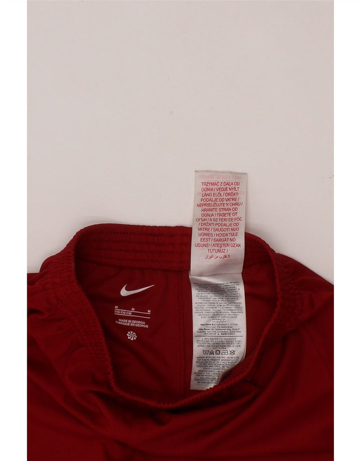 NIKE Boys Liverpool Sport Shorts 10-11 Years Medium Red Polyester