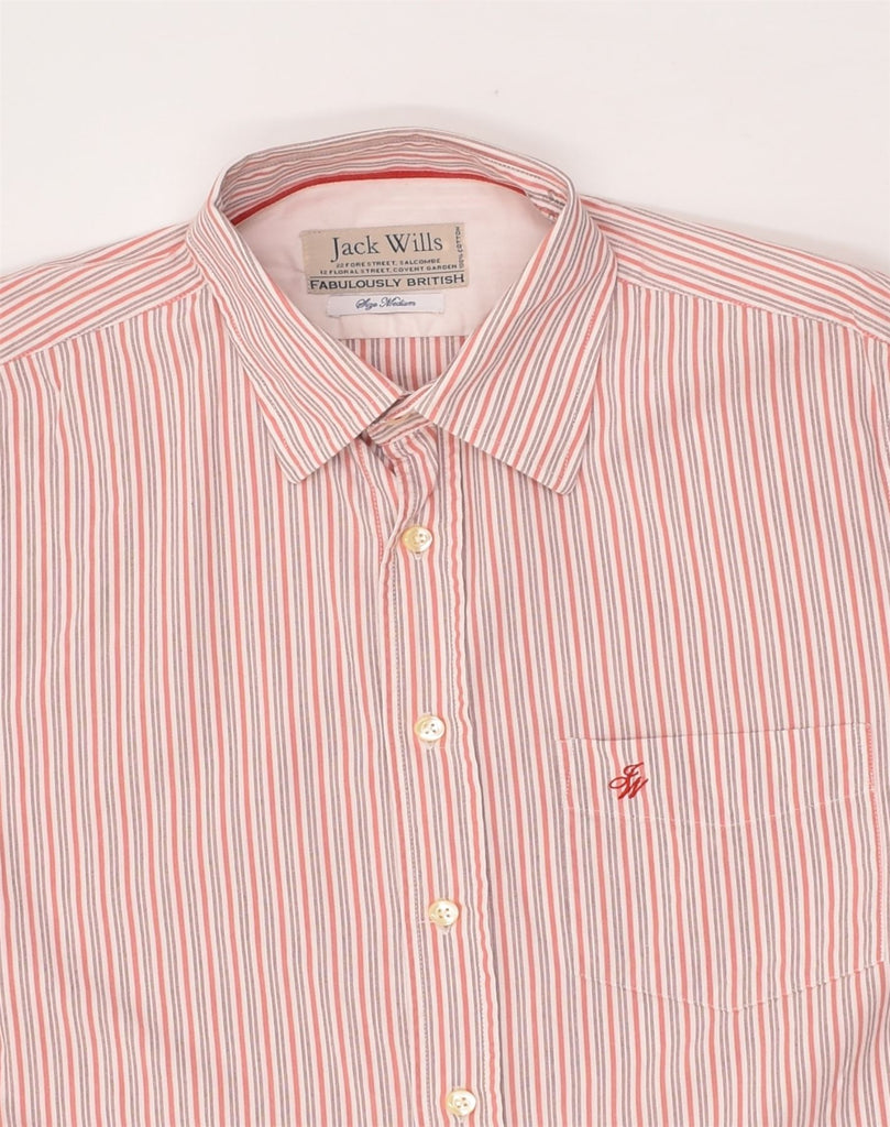 JACK WILLS Mens Shirt Medium Pink Pinstripe Cotton | Vintage Jack Wills | Thrift | Second-Hand Jack Wills | Used Clothing | Messina Hembry 