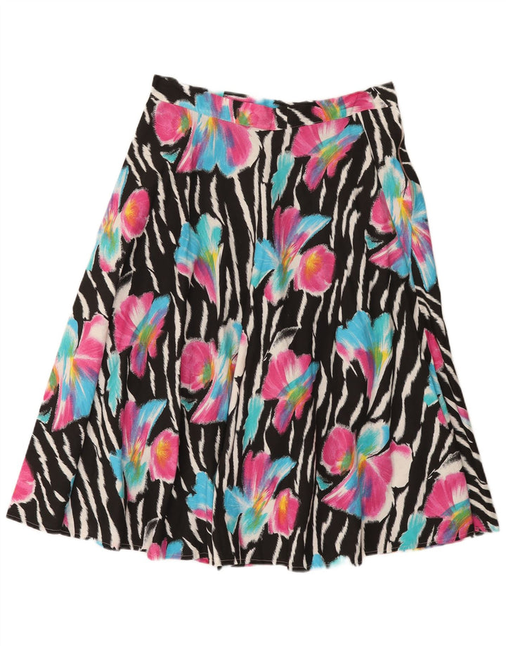 Vintage Womens Flared Skirt W32 Medium Multicoloured Floral