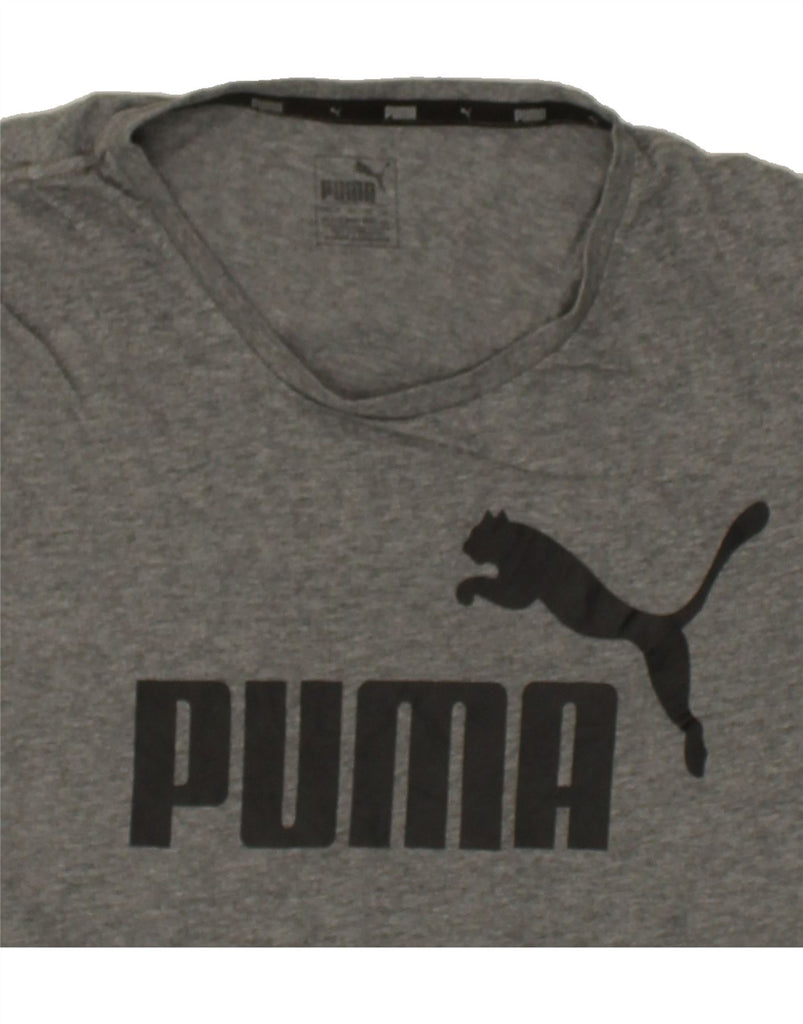 PUMA Mens Graphic T-Shirt Top 2XL Grey Cotton | Vintage Puma | Thrift | Second-Hand Puma | Used Clothing | Messina Hembry 