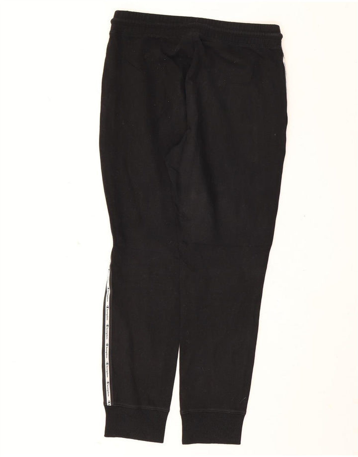 Champion Womens Graphic Tracksuit Trousers Joggers UK 12 Medium  Black