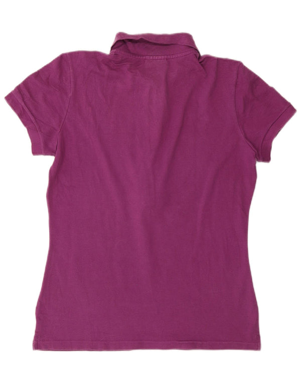 Lacoste Womens Polo Shirt Size 42 Large Purple Cotton