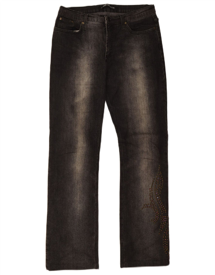 Versace Womens Straight Jeans IT 45 Medium W31 L30 Black Cotton