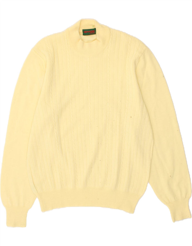 VINTAGE Womens Turtle Neck Jumper Sweater UK 14 Large Yellow | Vintage Vintage | Thrift | Second-Hand Vintage | Used Clothing | Messina Hembry 