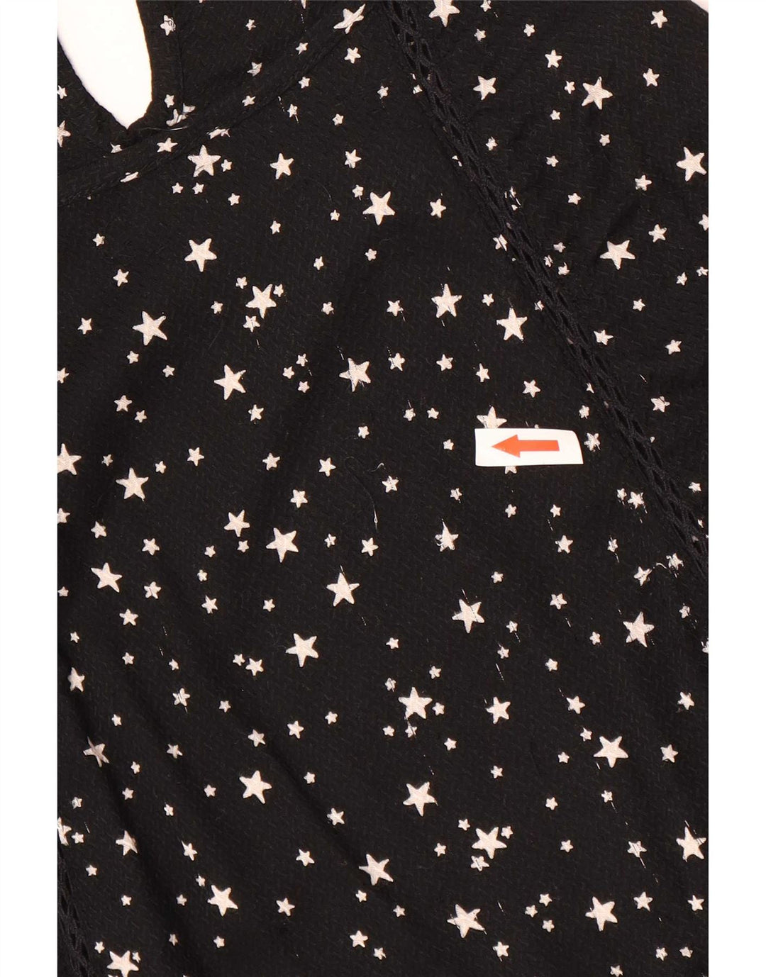 Superdry Womens Blouse Top UK 12 Medium Black Spotted Viscose