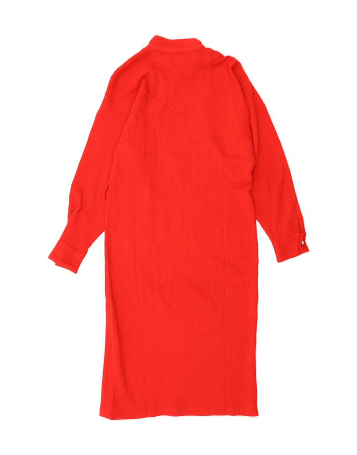 VINTAGE Womens Long Sleeve Jumper Dress IT 46 Large Red Wool Vintage Vintage and Second-Hand Vintage from Messina Hembry 