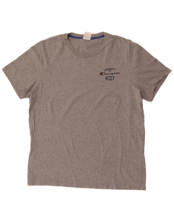Champion Mens T-Shirt Top 2XL Grey