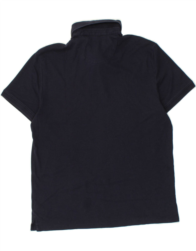 CALVIN KLEIN Mens Polo Shirt Medium Navy Blue Cotton | Vintage Calvin Klein | Thrift | Second-Hand Calvin Klein | Used Clothing | Messina Hembry 