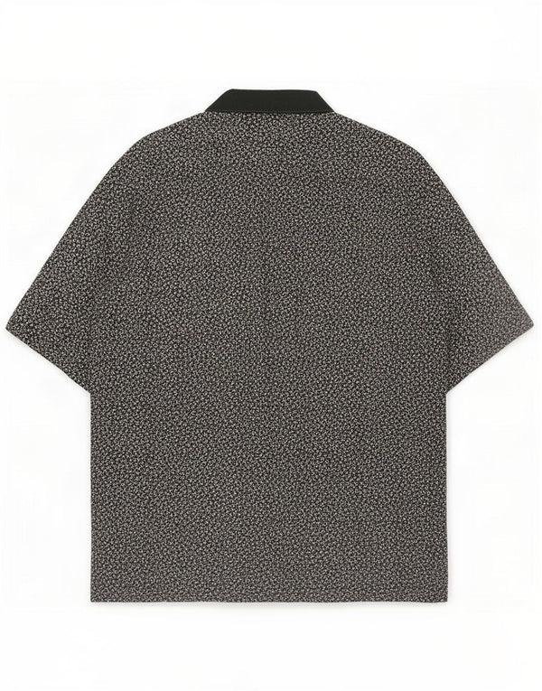 Please Womens Short Sleeve Shirt UK 18 XL Black Geometric