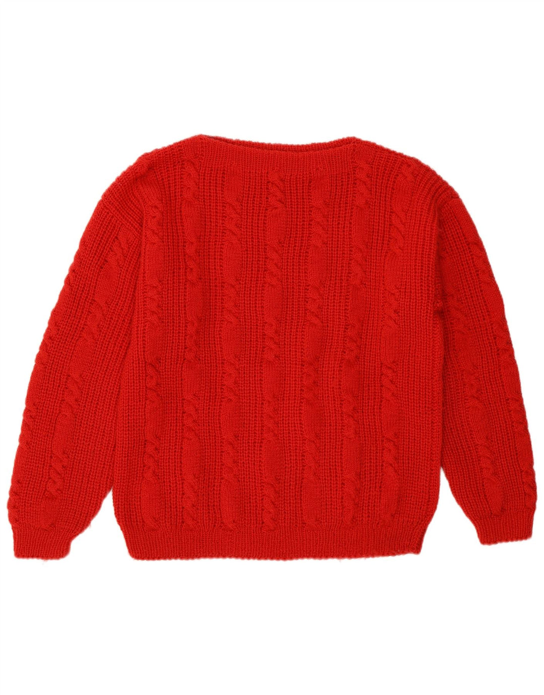 Vintage Womens Boat Neck Jumper Sweater UK 12 Medium Red