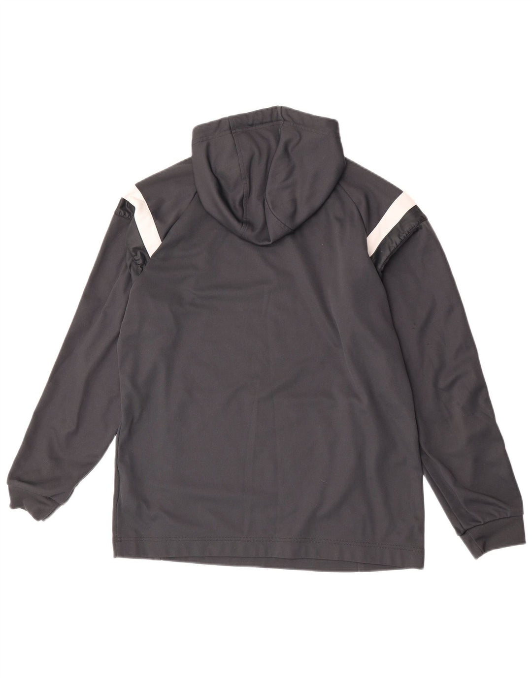 Adidas Mens Hoodie Jumper Medium Grey Colourblock Polyester