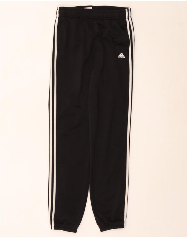 ADIDAS Boys Tracksuit Trousers Joggers 13-14 Years  Black Polyester