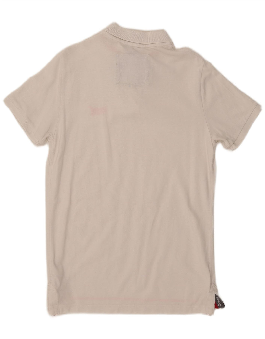 Superdry Mens Polo Shirt Large White Cotton