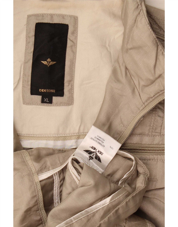 Dek'Her Womens Hooded Utility Jacket UK 18 XL Beige Polyamide