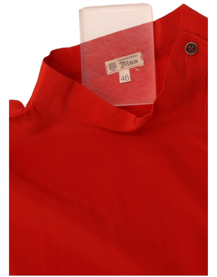 VINTAGE Womens Blouse Top IT 46 Large Red