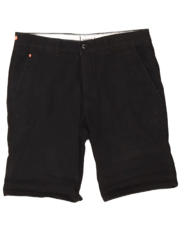 Jack & Jones Mens Chino Shorts Medium W34 Black Cotton