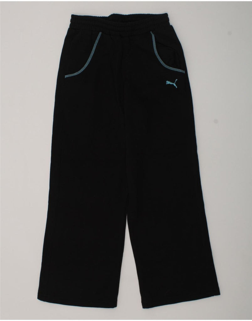 PUMA Boys Tracksuit Trousers 7-8 Years Black Cotton | Vintage Puma | Thrift | Second-Hand Puma | Used Clothing | Messina Hembry 