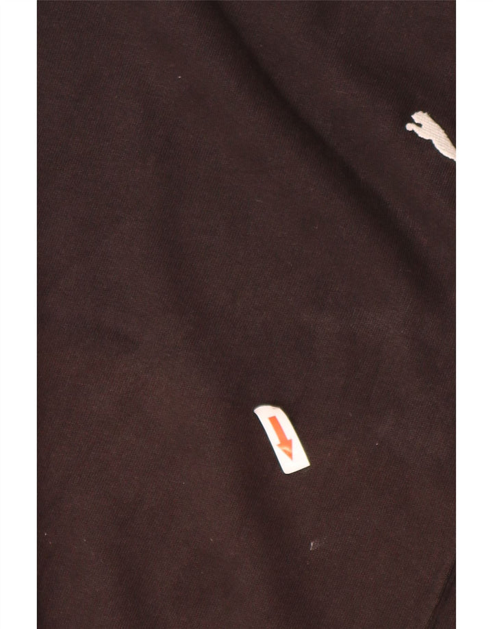 Puma Womens Oversized Sweatshirt Jumper UK 14 Medium Black Cotton