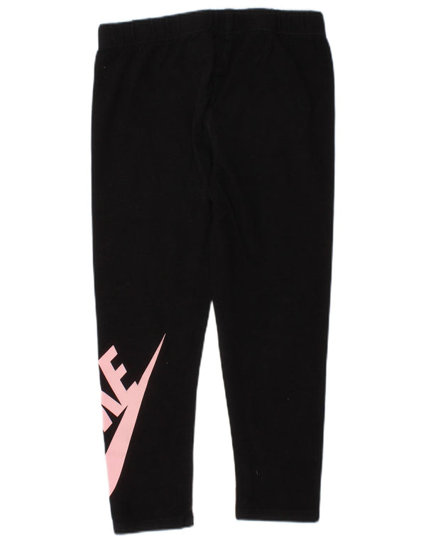 Nike Girls Graphic Leggings 4-5 Years Small Black
