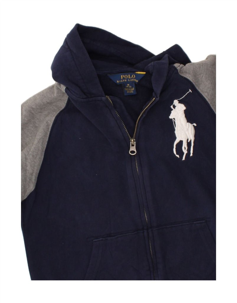 POLO RALPH LAUREN Boys Zip Hoodie Sweater 10-11 Years Medium Navy Blue | Vintage Polo Ralph Lauren | Thrift | Second-Hand Polo Ralph Lauren | Used Clothing | Messina Hembry 