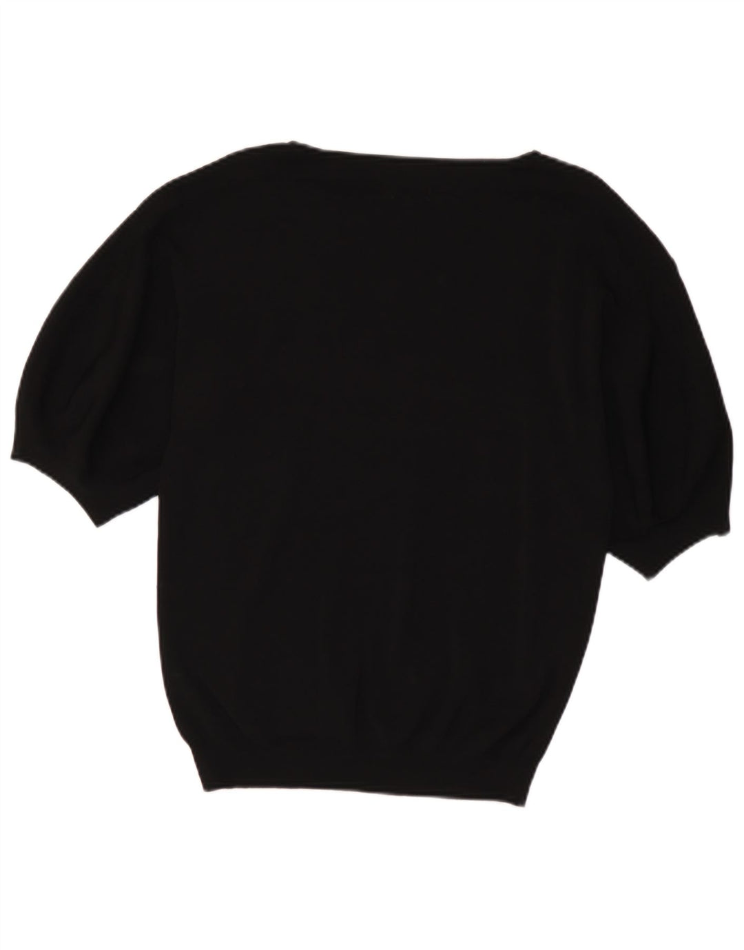 Massimo Dutti Womens Boat Neck Jumper Sweater UK 10 Small Black