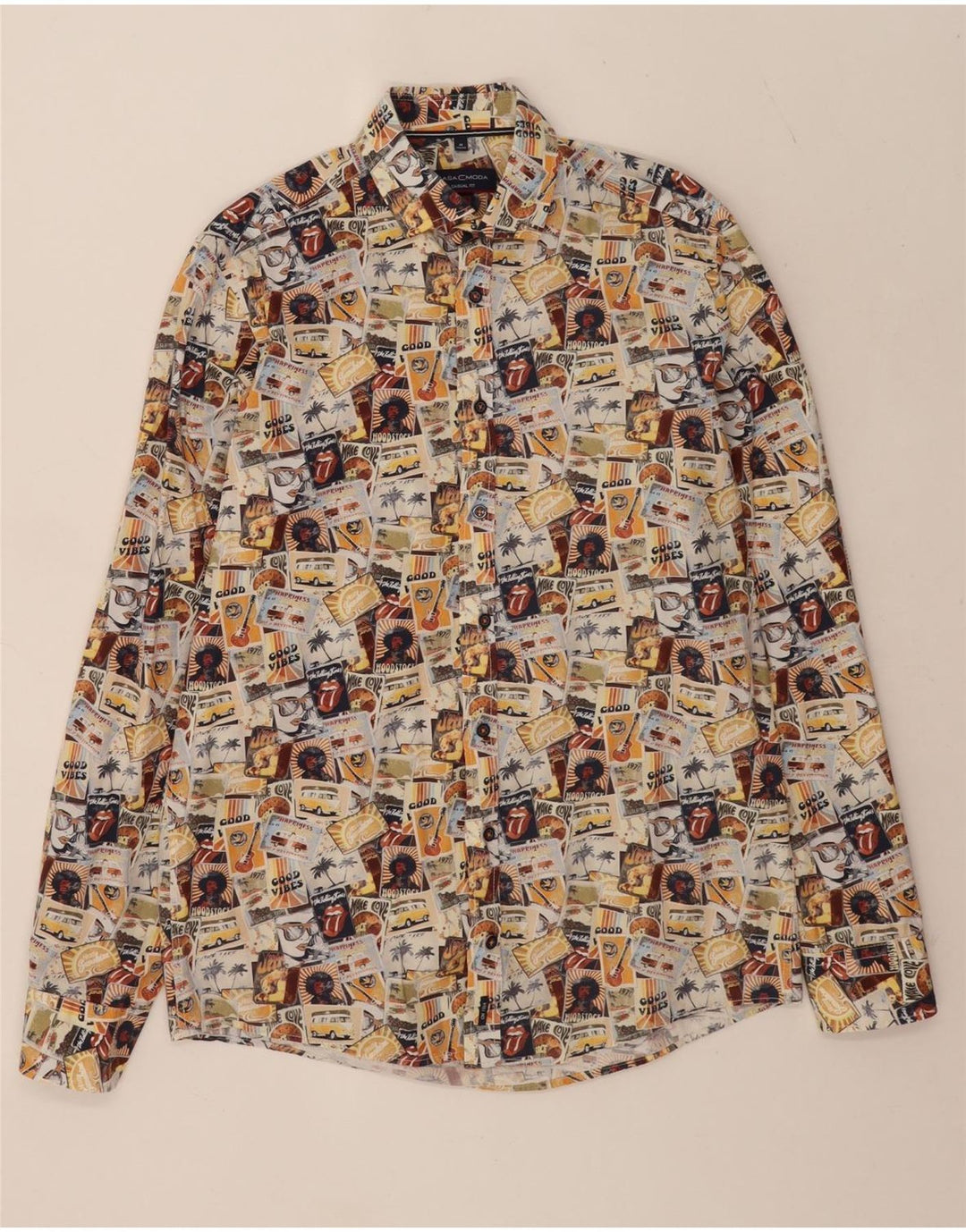 Casa Moda Mens Woodstock Shirt Size 39/40 Medium Multicoloured