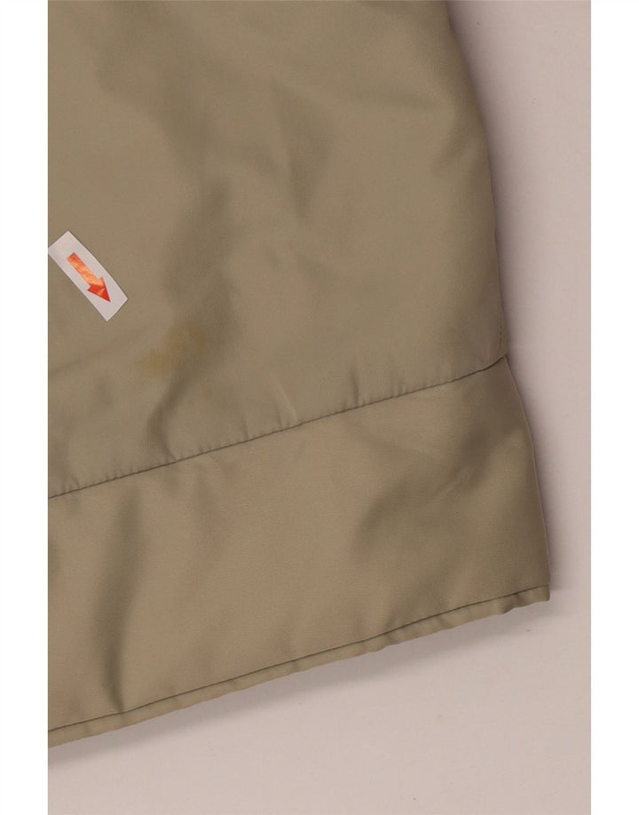 Dkny Womens Hooded Windbreaker Jacket UK 14 Medium Khaki Nylon