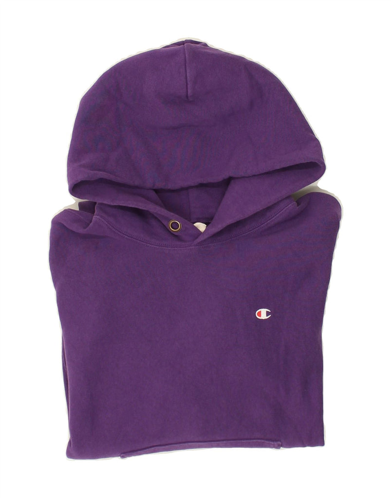 CHAMPION Womens Hoodie Jumper UK 16 Large Purple Cotton | Vintage Champion | Thrift | Second-Hand Champion | Used Clothing | Messina Hembry 