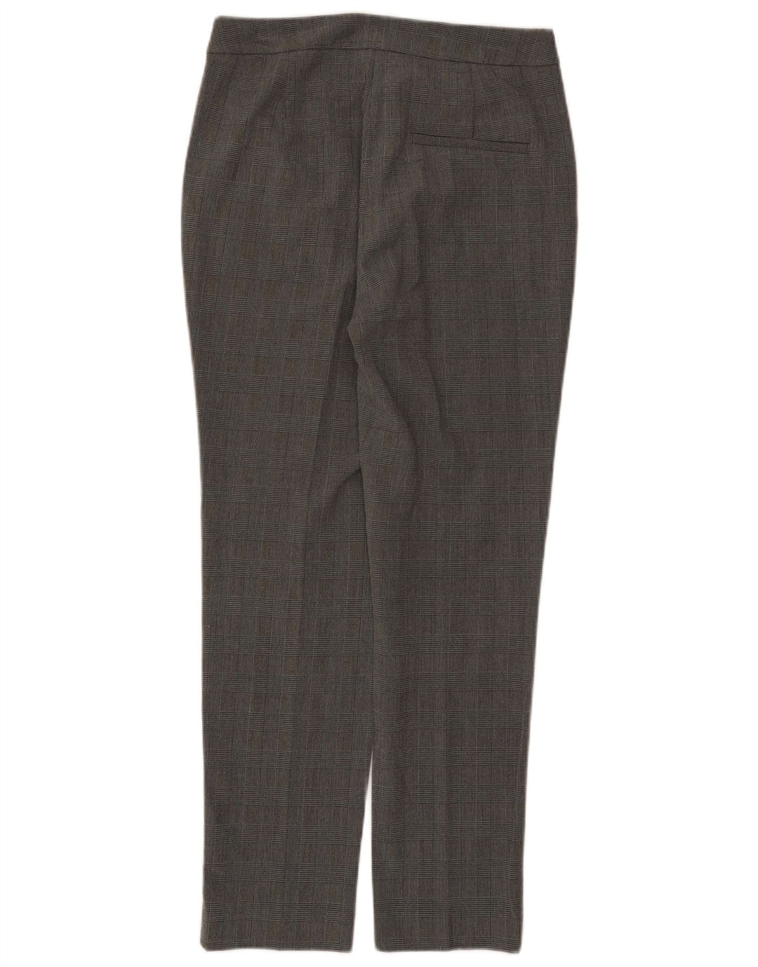 Zara Womens Slim Suit Trousers Small W26 L27 Grey Check Polyester